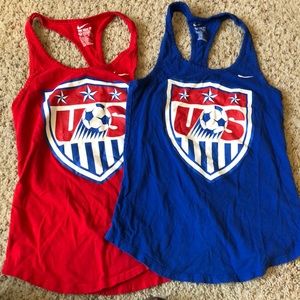USWNT soccer nike racer back tank tops size XS